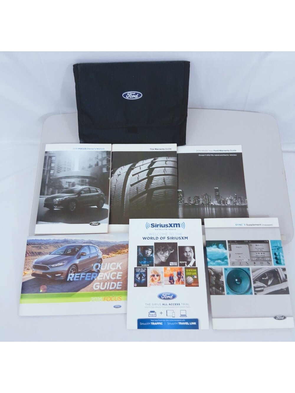 FORD 2016 FOCUS Owner's Manual Quick REFERENCE Navigation Book Set 6 Case